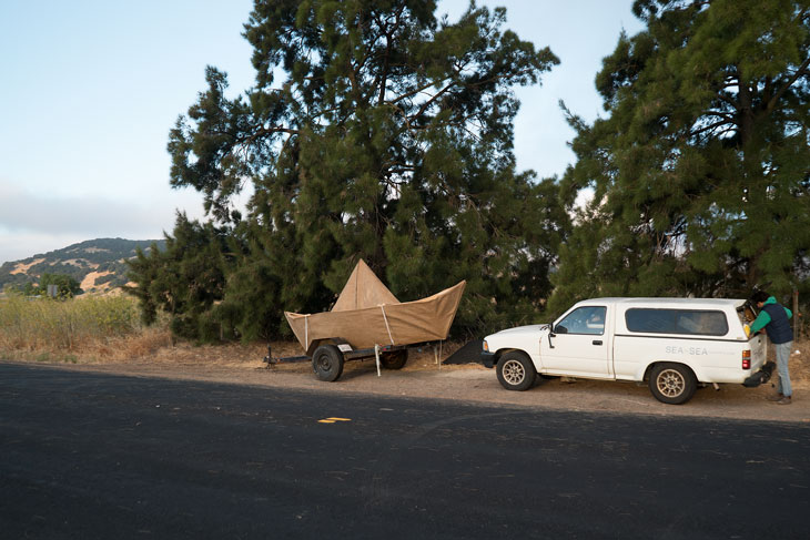 Boat with Truck near highway 680