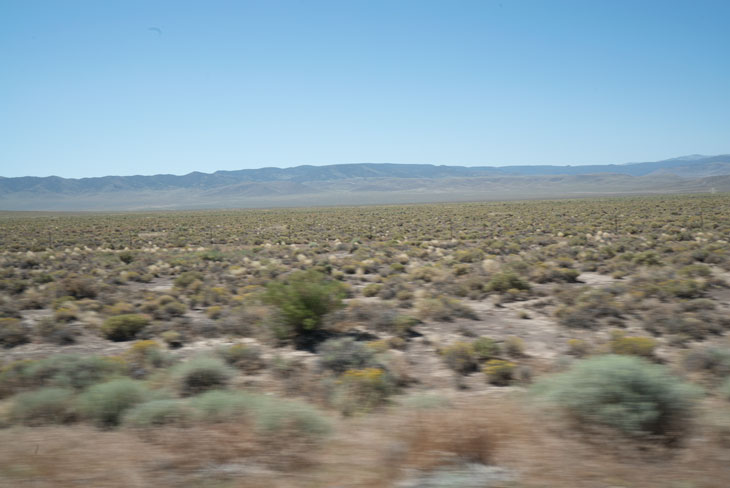 Boat crossing Nevada