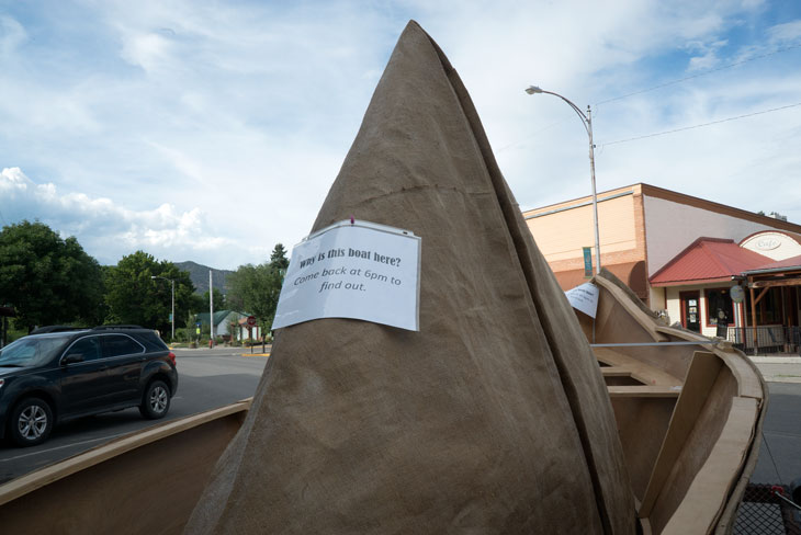 Boat at Blue Sage Center for the Arts, Paonia, Colorado