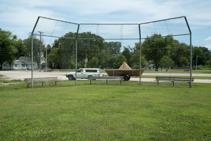 Boat at Baseball Field in Missouri