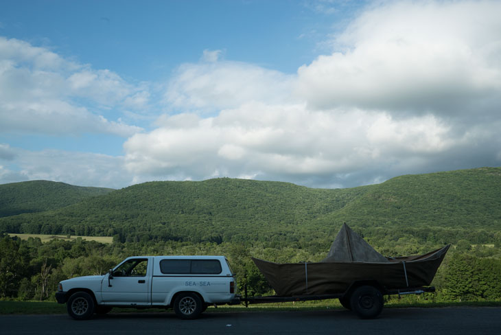 Boat at park in Verbank, New York