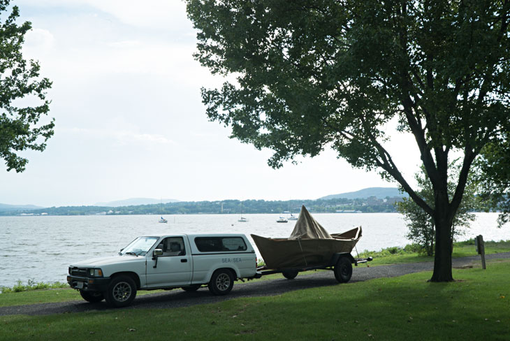 Boat at Rock Steady Farm in Millerton, New York