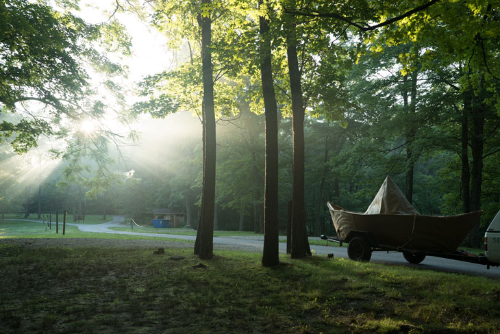 Boat at Mason Ridge Camping Area, Indiana