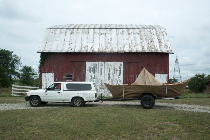 Boat with barn in Ohio