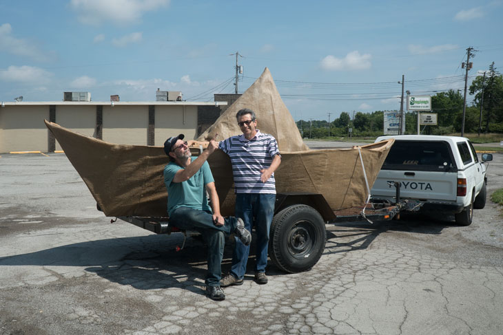 Boat with Murray and Barry Davis near Youngstown, Pennsylvania