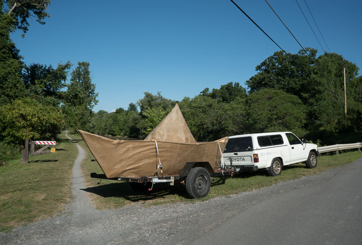 Boat by Erie Canal in New York